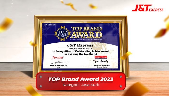 J&T Express Raih Penghargaan Top Brand Award 2023 untuk Kategori Jasa Kurir