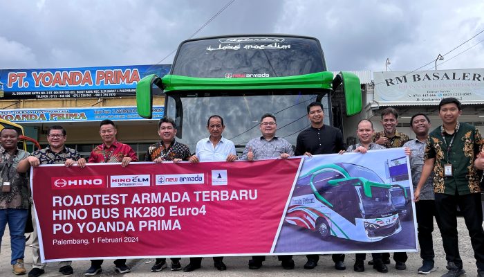 Siap Melibas Jalur Sumatera, PO Yoanda Prima Serah Terima 2 unit Hino Bus R280 ABS dari HMSI