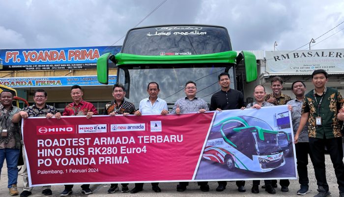 Siap Melibas Jalur Sumatera, PO Yoanda Prima Serah Terima 2 unit Hino Bus R280 ABS dari HMSI