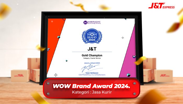 J&T Express Terpilih Jadi Brand Terbaik Pilihan Gen Z pada Ajang WOW Brand Award 2024