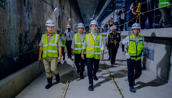 Wakil Presiden RI Gibran Rakabuming Raka Kunjungi Area Konstruksi MRT Jakarta Fase 2A