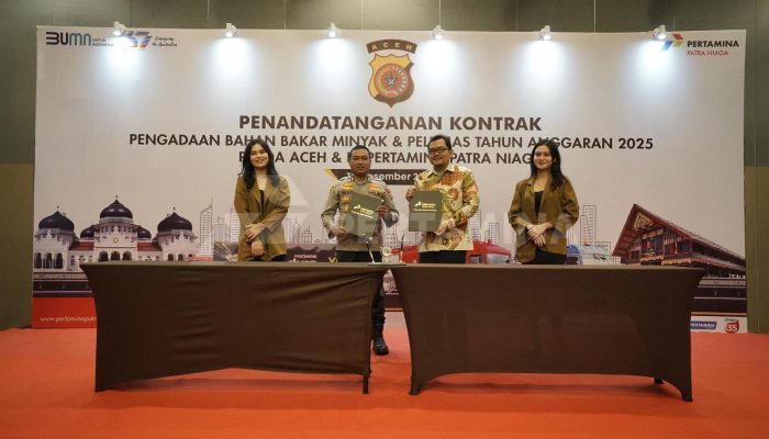 Pertamina Patra Niaga dan Polda Aceh Teken Kontrak Pengadaan BBM dan Pelumas 2025