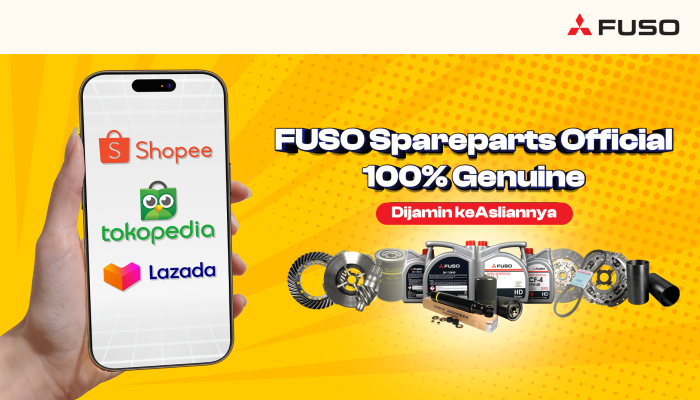 Dapatkan Suku Cadang Asli Mitsubishi Fuso Semakin Mudah Lewat Tokopedia, Shopee & Lazada