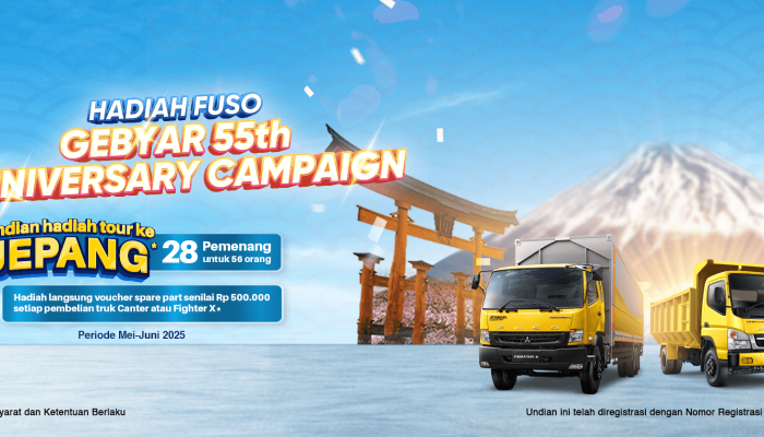 Rayakan Perjalanan 55 Tahun di Indonesia, Mitsubishi Fuso Gelar Undian Paket Tour ke Jepang