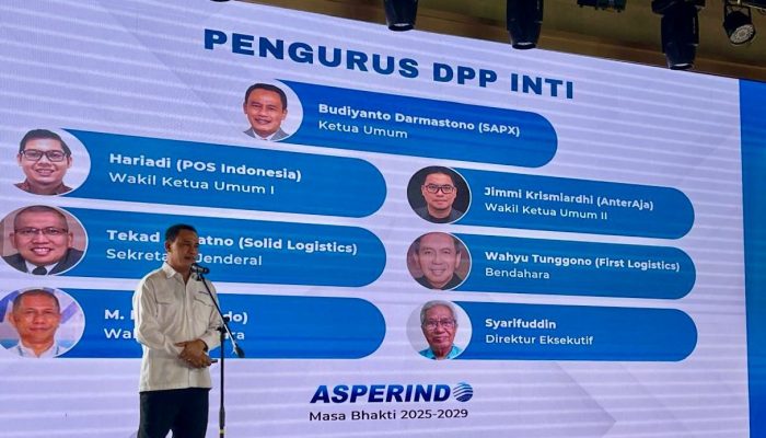 Ketum Asperindo Budiyanto Darmastono Resmi Lantik Jajaran Pengurus periode 2025-2029