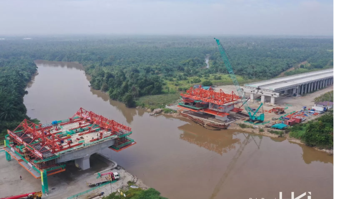 Progres  Pembangunan Jalan Tol Lingkar Pekanbaru Sepanjang 30,5 Kilometer Capai 57,57%