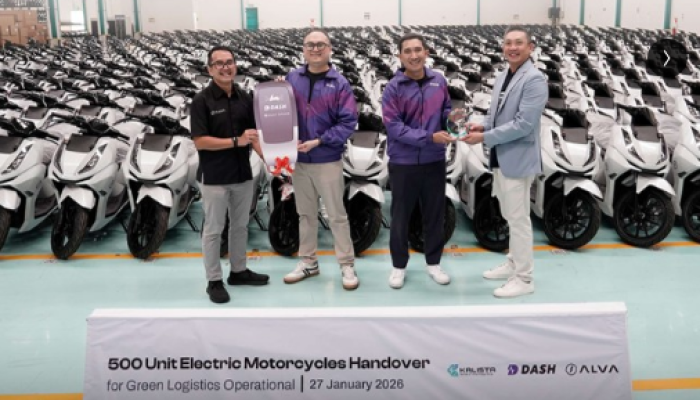 Dash Electric Perluas Layanan Logistik, Serah Terima 500 Unit Motor Listrik dari Alva dan Kalista