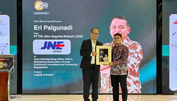 Bikin Bangga JNE, Eri Palgunadi Dinobatkan Best Chief Marketing Officer (CMO) Award 2026